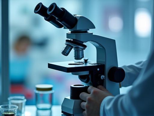 High-resolution laboratory microscope setup